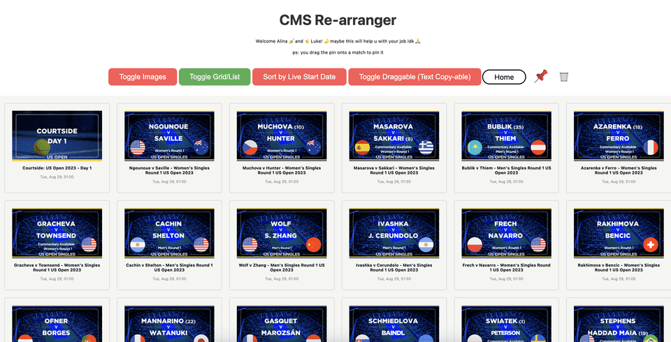 preview of website